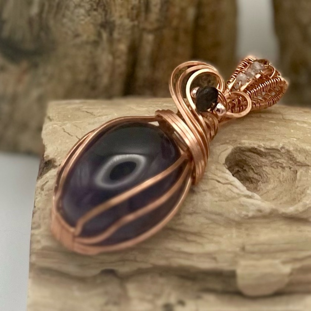 Amethyst Pendant in Copper